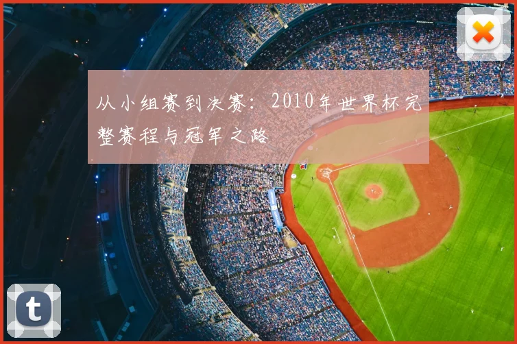 从小组赛到决赛:2010年世界杯完整赛程与冠军之路